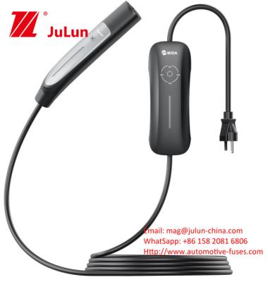 China Tesla Portable EV Charger 2000V Durable Portable Car Charger European Regulations Australia Transform Head for sale