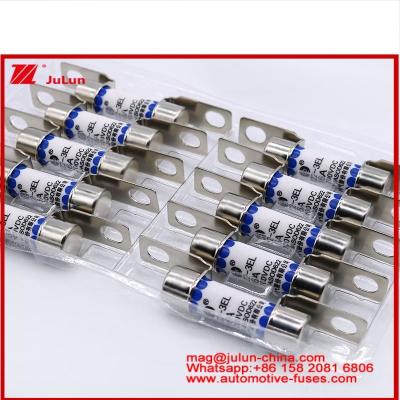 China EV322-3EL 16A 700VDC Fuse Tubular Ceramic Small Size High Breaking Electric Vehicle Traction System Power Conversion Energy Storage On-board Charger for sale
