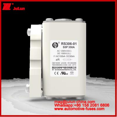 China RS306-01-S5P 350A AC1250V DC1000V 50KA Square Caremic Fuse High Rated Current Short Circuit Protection Breaking Capacity for sale