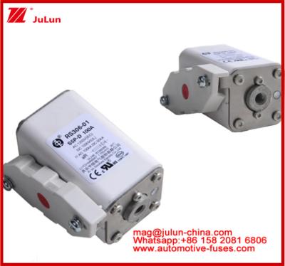 China RS306-01-S5P-D 100A AC1250V DC1000V 50KA Square Caremic Fuse Suitable For Electric Vehicle Traction System Power Conversion Energy Storage On-board Charger for sale