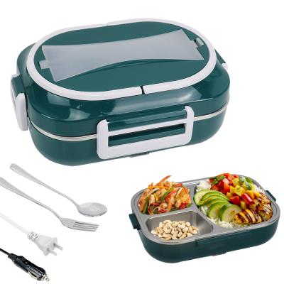 China Caja de almuerzo eléctrica para adultos de 60W rápida Caja de almuerzo caliente para adultos 12V/24V/110V/220V verde oscuro en venta