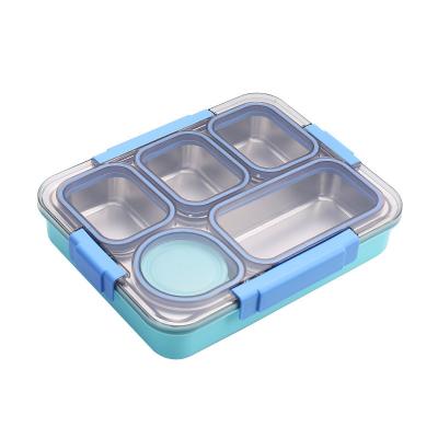 China Caixa de almoço de metal à prova de vazamento recipiente de alimentos sustentáveis 1400ml 50ml capacidade à venda