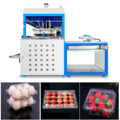 China Automatic Small Hotels Food Tray High Speed Fruit Container Vacuum Forming Machine for sale