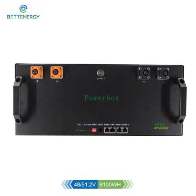 China LiFePO 4 QingKe Powerbox-6100LVR 48/51.2V with LiFePO4 lithium battery for hybrid solar systems for sale