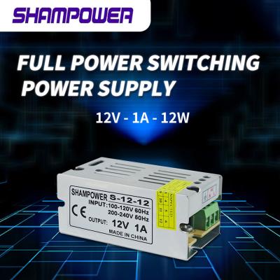 China 3D Printer Driver 12V1A12W single output SMPS with CE DC12V12W full watt Iron Case for LED Lighting Factory Outlet for sale
