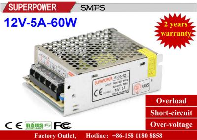 China 3D Printer Driver 12V5A60W single output SMPS with CE DC12V60W full watt Iron Case for LED Lighting Factory Outlet for sale