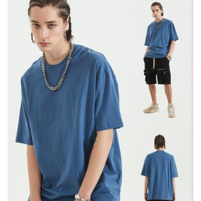 China 2022 Custom Street Style Cotton T-shirts Vintage Blank Breathable Large 100% Simple T-Shirts For Men's Hip Hop Plus Size Mens T Shirts for sale