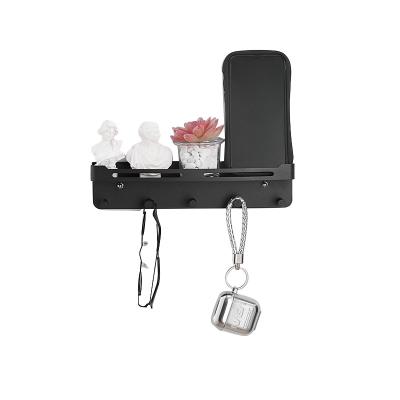 China Efficient Simple Key Shelves / White Metal Hotel Black Key Shelf Stored Rack Holder With Basket for sale
