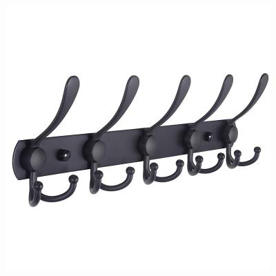 China Sustainable Metal Wall Hangs 5 Hooks Wall Mounted Wall Hanger Coat Hooks for sale