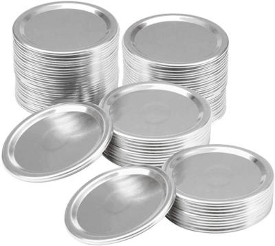 China Recipientes de alumínio reusáveis do cilindro do diâmetro 3.38in Mason Glass Mason Jar Lids 86mm à venda