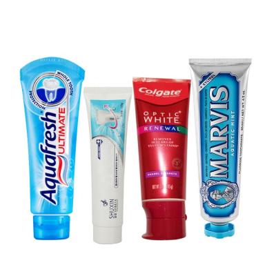 China Revestimento lustroso espremido de alumínio cosmético ISO4001 MDPE do tubo de dentífrico à venda