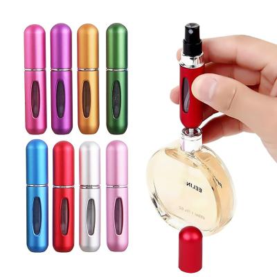 China O cosmético de alumínio do pulverizador do atomizador do perfume engarrafa 80*16.5mm 5ml reusável 8ml à venda