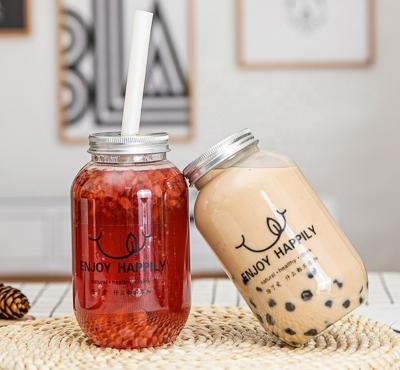 China o plástico biodegradável de 330ml 650ml engarrafa suco do chá da bolha do ANIMAL DE ESTIMAÇÃO do PLA em forma de u à venda