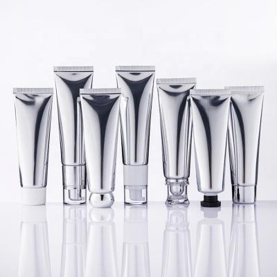 China resíduo metálico de empacotamento cosmético de Frost do creme de fundação do tubo do PE de 1.76oz 100pcs ABL à venda