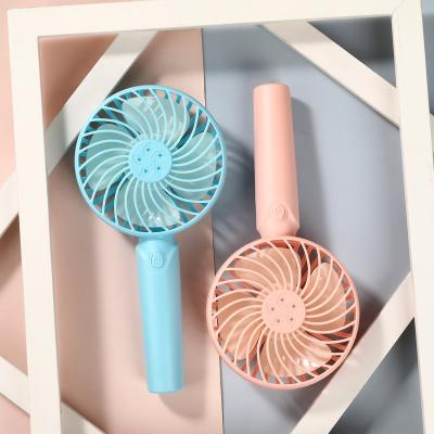 China Small Portable Adjustable Fan Mini Usb Rechargeable Electric Handheld High Efficiency Three-speed Wind Speed Fan for sale