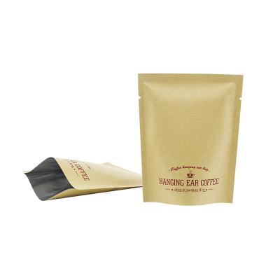 China Recycled Materials Wholesale Japanese Kraft Paper Aluminum Foil Ear Drip Coffee Packaging Sachet Hanging Bag for sale