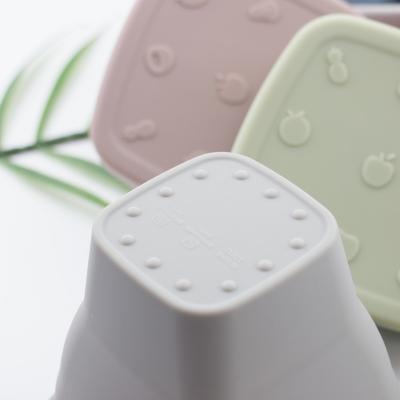 China Drinking Printed Silicone Cup With Straw 12*7*10cm Quality for sale