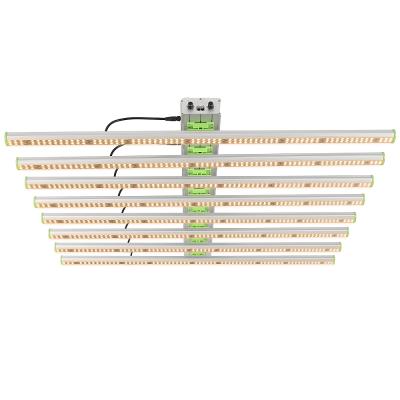 China US Warranty 8 Strips 600W 2.7 umol/J Five Year High Spectrum PPFD 660nm LED Running Seed Starting Full Grow Light for sale