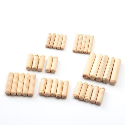 China Hot Selling Factory Custom Package Eco-Friendly And Sizes Twist Grooved Spiral Threaded Wood To Plug Wood Dowels As Furniture Small Part for sale
