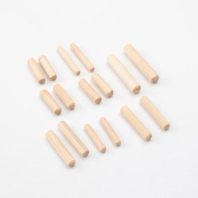 China Beech Birch Eco-Friendly Cherry Wooden Dowel Pin Furniture Component Pins Twist Groove Spiral Groove Straight Fluted for sale