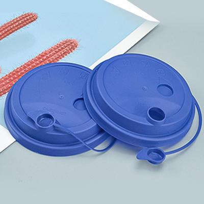 China Matte Disposable Injection 90mm Single Wall Cup Lid Plastic Cup Lid With Orange Green Pink Blue Line For Boba Tea Juice Cup Lid for sale
