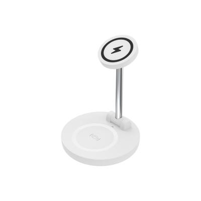 China High Speed Magnetic Wireless Charger 2-in-1 Charging Stand for iPhone 13 AirPods for sale