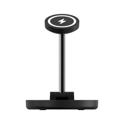 China High Speed 2 in 1 Pad Wireless Charging Pad Charging Dock Stations for Multiple Devices Apple Watch iPhone Airpods Samsung Galaxy for sale