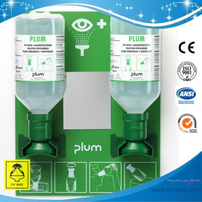 China Solución del lavado de SH4694-eye, estación del lavado del ojo del ciruelo con 2 botellas en venta