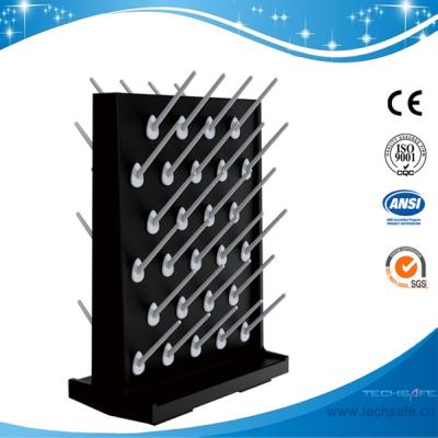 China SH362BD-Black doblan el laboratorio hecho frente Pegboard, 27 clavijas; 400*550m m, estante de sequía del laboratorio negro en venta