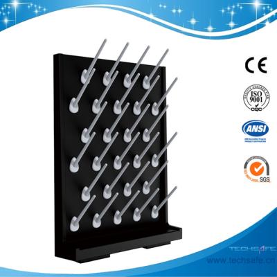 China Estante de la cristalería de laboratorio de SH129B-BLACK PP/Pegboard de sequía, 400*550*120m m en venta