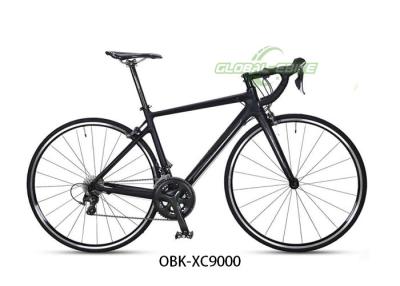 China Unisex Black Carbon Road Cycling Bike , V Brake System Bicycle For Road Riding for sale