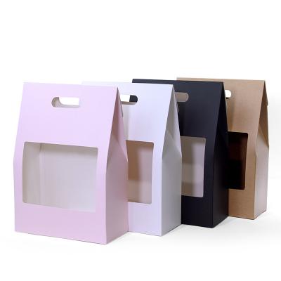 China Gift & Craft wrapping paper flower box with clear PVC window wrapping paper wrapping gift flower boxes logo printing custom for sale