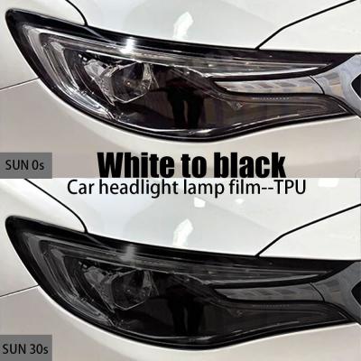 China Hydrofobische TPU autolampfilm zelfherstellende krasbestendige wit tot zwart 0,3*15m Te koop