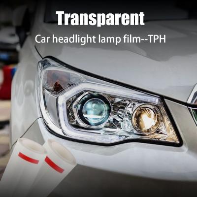 China Hydrofobische TPU zelfherstellende auto lichte film transparant 0,3 * 15m krasbestendige Te koop