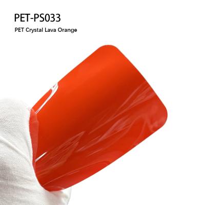 China PET Crystal Lava Orange Vinyl Car Wrap Car PPF Film Body Sticker for sale