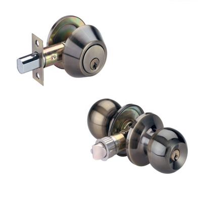 China Hotel/Home/School/Office Combination Lock American Tubular Cylindrical Knob Deadbolt Lock Main Door Design for sale