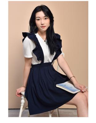 China Stockpapa Breathable Wholesale Low Price Promotional Fashion Washed 2 Colors Denim Girl Dress Kids Sleeveless Skirt for sale