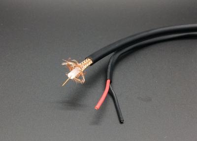 China RG59+2C/ VR90+2C CCTV Cable 0.65mm Solid Bare Copper with 18 AWG Power Cable for sale