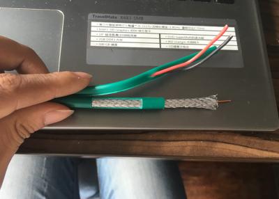 China KX6A+2C Alim Coaxial with Power CCTV Cable Scurity System 8 Figure PVC Green for sale