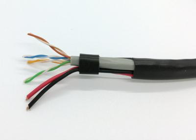 Китай CAT5E Siamese Network with Power CCTV Cable RoHS PVC Jacket 12/24V Lan Cable продается