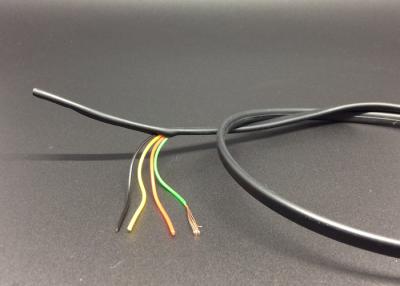 Chine RJ45 PVC de cuivre flexible plat du noir 7x0.16BC du câblage téléphonique 4Core d'intérieur à vendre