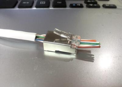 Chine La prise RJ45 modulaire protégée avec de l'or de ftp CAT5E 3U de trou a plaqué le connecteur de l'Ethernet 8P8C à vendre