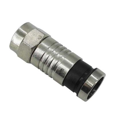 Chine Télévision en circuit fermé masculine CATV d'anneau de noir de prise de l'adaptateur RG6U de compression de connecteur coaxial de F à vendre