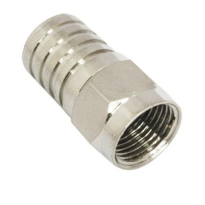 Chine Poussée masculine de connecteur coaxial de la preuve F de l'eau sur le terminateur de l'adaptateur RG6 de rf à vendre