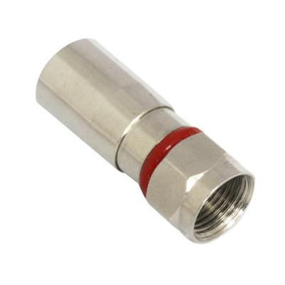 Chine Télévision en circuit fermé rouge masculine CATV de terminateur de l'anneau RG6 RG59 de connecteur coaxial de la compression F à vendre