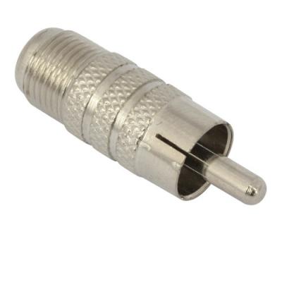 Chine Femelle de F à l'adaptateur audio masculin de télévision en circuit fermé de terminateur de connecteur coaxial de RCA à vendre