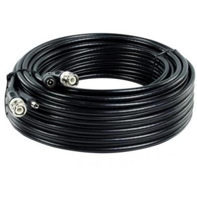 Chine le mâle de 50FT BNC et le mâle de C.C à la prise femelle ont pré rendu caméra de télévision en circuit fermé de RG59+2C LE PVC de noir de corde de correction de câble coaxial de liaison d'intérieur à vendre