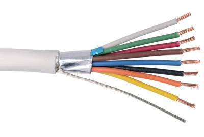 Chine ² protégé par AL du câble 8Core 0.22mm de sécurité et d'alarme doucement flexible AVANT JÉSUS CHRIST avec le fil de drain de comité technique à vendre