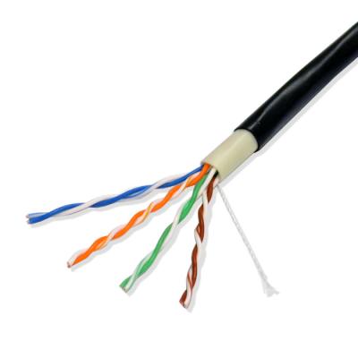 Chine Le câble LAN Extérieur de réseau d'UTP CAT5E 4 paires a tordu la gaine PVC+PE de double d'essai de flet de passage à vendre