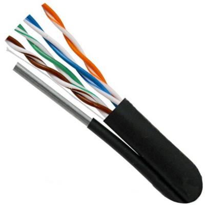 Chine Câble LAN Tordu de réseau UTP CAT5E+MS avec du PE UV de messager en acier autosuffisant extérieur à vendre
